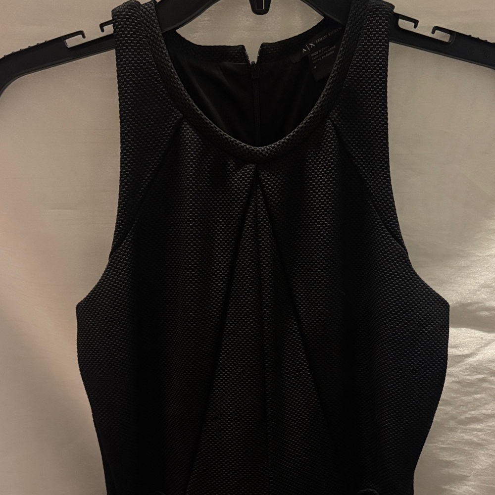 Armani Exchange Black Midi Dress size 4 Date Night Dress, Little Black Dress